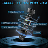 3157 C4 Series Dual Color LED Bulb 9-16V White