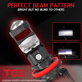 T03 LED Mini Projector Lens 55W 5000LM 6500K