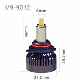 9012/HIR2 3D LEDヘッドライト 45W 9000LM 6500K