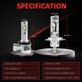 H4 Q8 LED Headlight 45W 4500LM 6500K