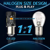 Bombilla LED de dos colores serie C4 3157, 9-16 V, blanca
