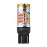 Bombilla LED serie 7443 R1, 9-16 V, color ámbar dual