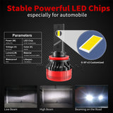 Faros delanteros LED H8/H9/H11 F5 de 55 W, 10 000 lm, 6500 K