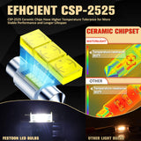 Bombilla LED C5W de 31 mm con chips cerámicos 2525 y 6500 K