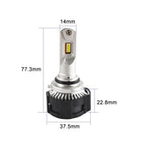 Bombilla LED P18 con ventilador turbo 9006/HB4, 52 W, 9000 lm, 6500 K