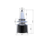 Faro LED 9005 F10 de 55 W, 10 000 lm, 6500 K