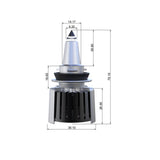 Faros delanteros LED H8/H9/H11 F10 de 55 W, 10 000 lm, 6500 K