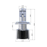 Faro LED H4 F10 de 55 W, 10 000 lm, 6500 K
