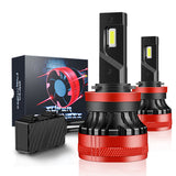 Faros delanteros LED H8/H9/H11 F5 de 55 W, 10 000 lm, 6500 K
