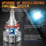 Faros delanteros LED H8/H9/H11 F7 de 65 W, 12 000 lm, 6500 K