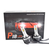 Faros delanteros LED H8/H9/H11 P18 de 52 W, 9000 lm, 6500 K