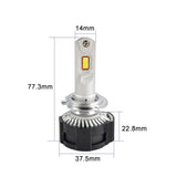 Bombilla LED para faros delanteros H7 P18, 52 W, 9000 lm, 6500 K