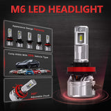 Faro LED H13 M6 de 55 W, 10 000 lm, 6500 K