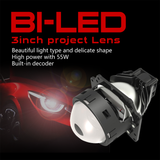 Lente de proyector bi-LED de 3 pulgadas y 55 W de alta potencia, versión Deluxe